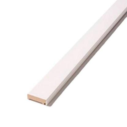 Swedoor glat gerigtsæt til enkeltdør, hvid omviklet - 19 x 65 x 2200 mm