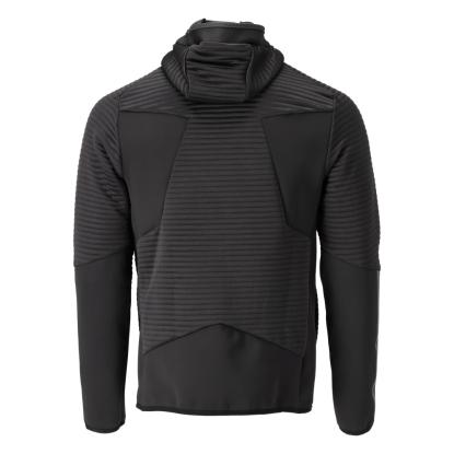 MASCOT CUSTOMIZED fleece hættetrøje med lynlås, sort