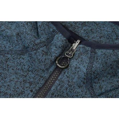 ID 0847 Zip-n-Mix strikfleece cardigan, melange, navy melange