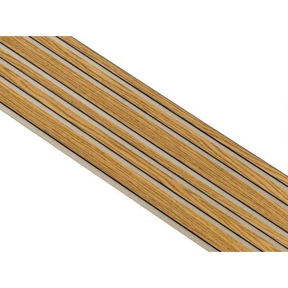 I-Wood Basic Mixed akustikpanel, brun olieret, beige filt og sort kerne, egefiner, 17 x 300 mm 