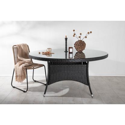 Venture Design Volta rundt havebord, sort, Ø150 cm