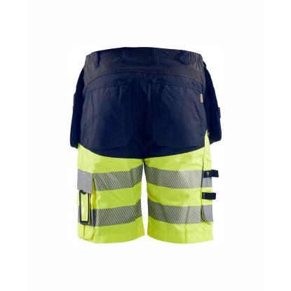 Blåkläder 1596 high vis shorts med stretch, marineblå/hi-vis gul