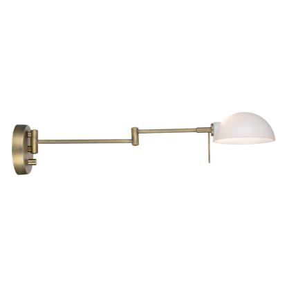 Halo Design Kjøbenhavn væglampe med arm, 12 cm, Ø15 cm, G9, messing