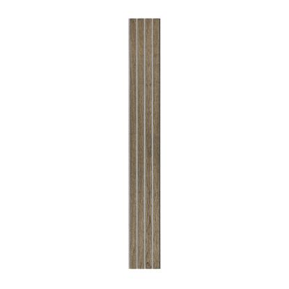I-Wood Medio+ 4-lamel akustikpanel, sort olieret, grå filt og sort kerne, egefiner, 17 x 300 mm