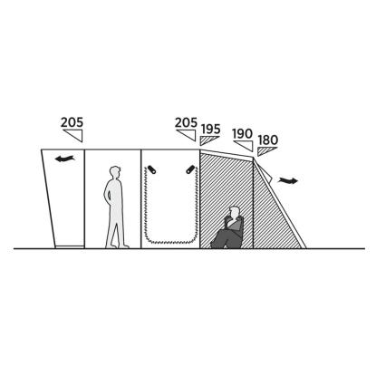 easy camp Skarvan 6 tunneltelt til 6 personer, blå