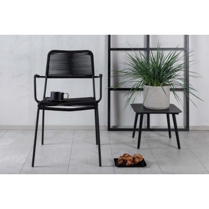 Venture Design Lindos havestol med armlæn, sort