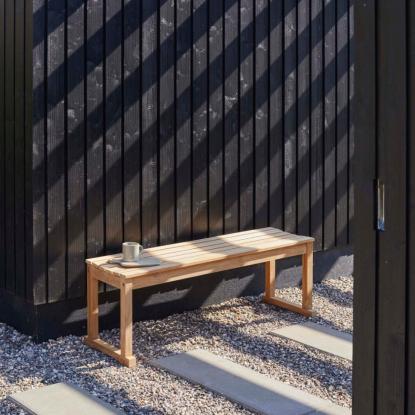 Cinas Vega havebænk, teak, 120 x 40 cm