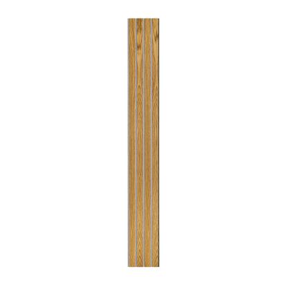 I-Wood Medio+ 4-lamel akustikpanel, brun olieret, grå filt og sort kerne, egefiner, 17 x 300 mm