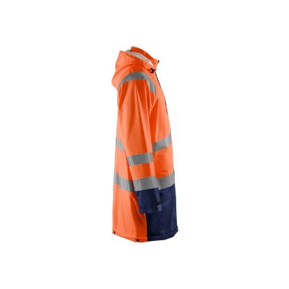 Blåkläder 4324 high vis regnjakke level 1, hi-vis orange/marineblå