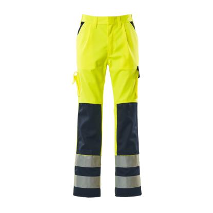 MASCOT SAFE COMPETE Olinda arbejdsbukser med knælommer, hi-vis gul/marine