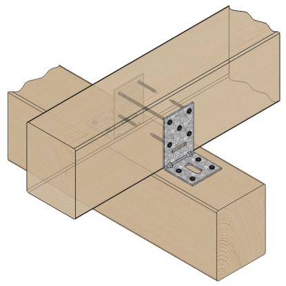 SIMA vinkelbeslag P2-12 med rib, pregalvaniseret, 90 x 60 x 2,5 x 60 mm