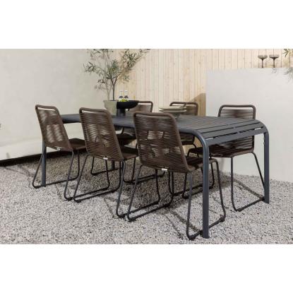 Venture Design Borneo havebord, sort, 100 x 200 cm