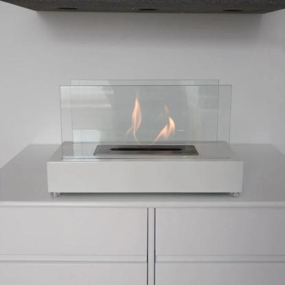 ScandiFlames Lambeth biopejs, bordmodel, hvid