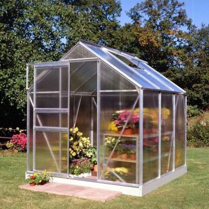 Halls Popular drivhus 3,8 m², alu, 4 mm poly