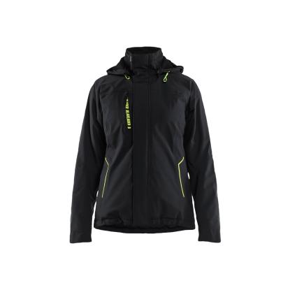 Blåkläder 4408 dame letforet vinterjakke 4-vejs stretch, sort/hi-vis gul
