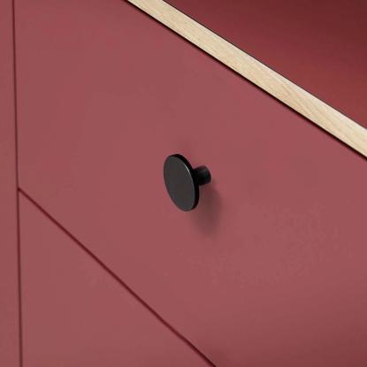 Beslag Design Plato knop, 42 mm, børstet mat sort