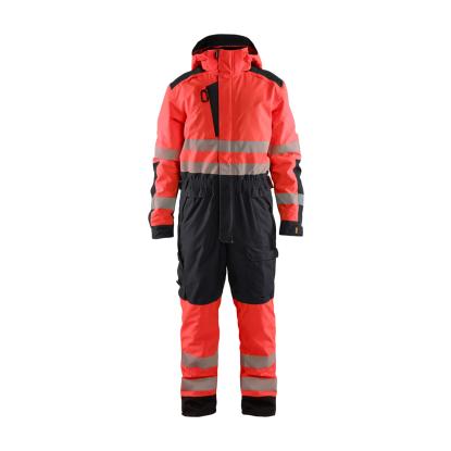 Blåkläder 6725 high vis vinter kedeldragt, hi-vis rød/sort