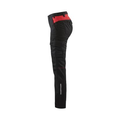 Blåkläder 7144 dame industri buks stretch, sort/rød
