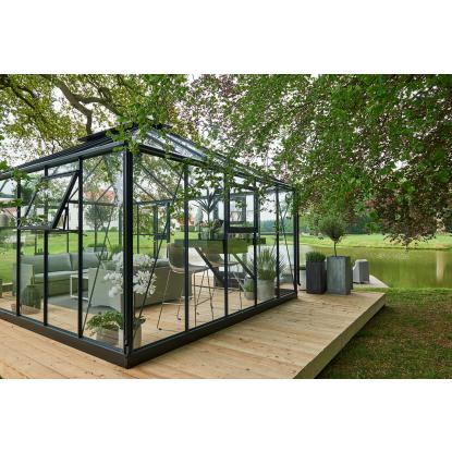 Juliana Grand Oase orangeri 18,8 m², antracit, 3 mm hærdet glas