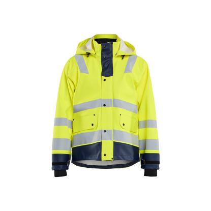 Blåkläder 4327 high vis regnjakke level 3, hi-vis gul/marineblå