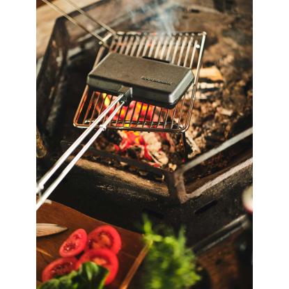 Muurikka grillrist med håndtag og ben