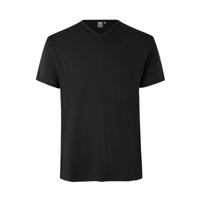 ID T-TIME® 0514 T-shirt med v-hals, sort