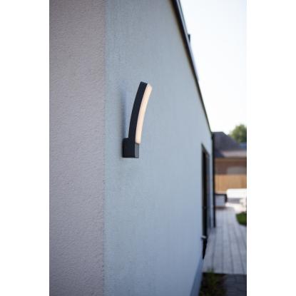LUTEC KIRA udendørs LED væglampe, H31,1 cm, IP54, mørk grå