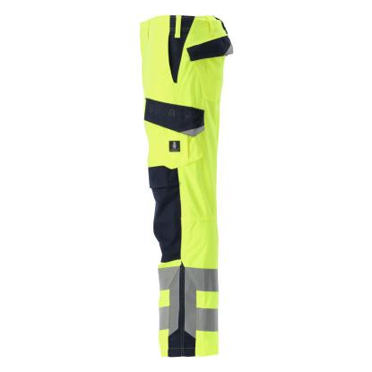 MASCOT MULTISAFE Arbon arbejdsbukser med knælommer, hi-vis gul/mørk marine