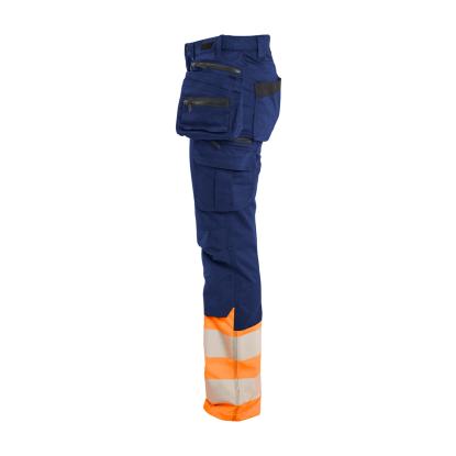 Blåkläder 7030 dame high vis buks stretch, marineblå/hi-vis orange