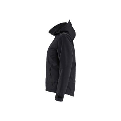 Blåkläder 4751 dame letforet vinter softshelljakke, sort/rød