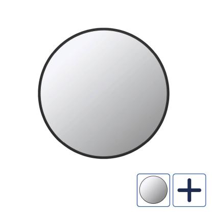 Danbad spejl med 20 mm ramme, sort
