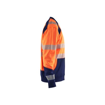 Blåkläder 3541 high vis sweatshirt, hi-vis orange/marineblå