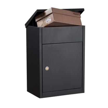 Allux 500 pakkepostkasse med Ruko lås, sort