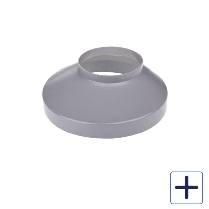 Plastmo brøndkrave, PVC, grå, Ø130 mm