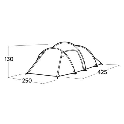 easy camp Hemsedal 4 tunneltelt til 4 personer, grøn