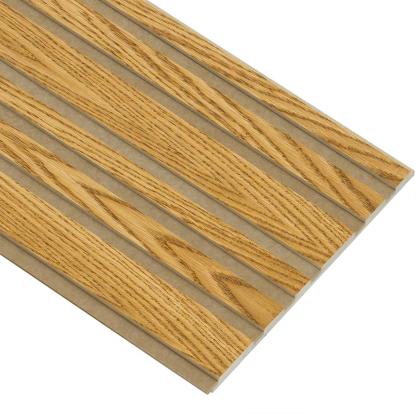 I-Wood Basic Mixed akustikpanel, brun olieret, brun filt og lys kerne, egefiner, 16 x 300 mm 
