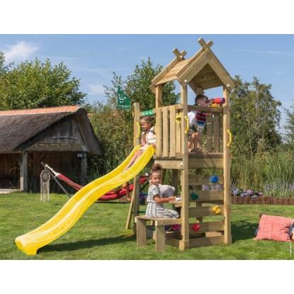 Jungle Gym legetårn Teepee komplet inkl. gul rutschebane