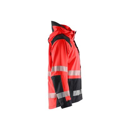Blåkläder 4435 high vis skaljakke, hi-vis rød/sort