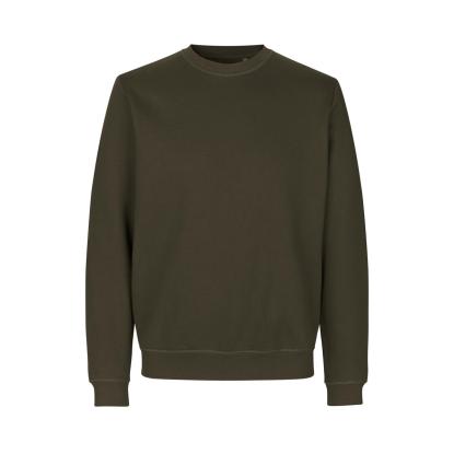 ID 0682 sweatshirt, økologisk, oliven