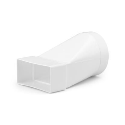 Fresh rund/rektangulær overgangsstykke, 110 x 54 mm, Ø100 mm