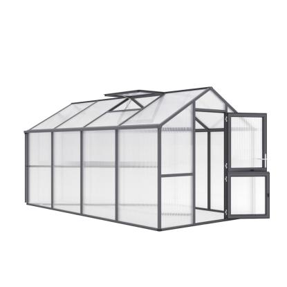 KGT Iris IV drivhus, antracitgrå, 10 m²