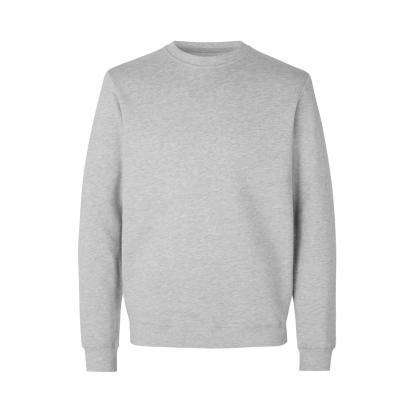 ID 0682 sweatshirt, økologisk, lys grå melange