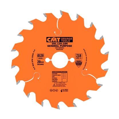 CMT rundsavsklinge til træ, Z18 W, Ø120 x 1,8 x 20 mm