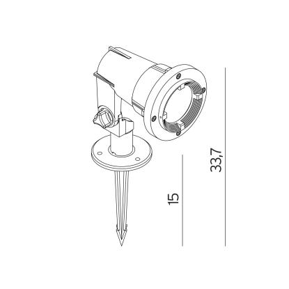 Norlys Sande LED spot med spyd, 8,6W, IP65, grafit