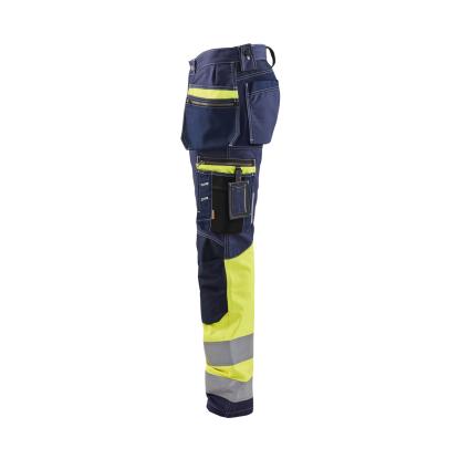 Blåkläder 1794 high vis buks med stretch, marineblå/hi-vis gul