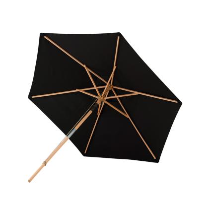 Venture Design Corypho parasol med tilt, sort/natur, Ø250 cm