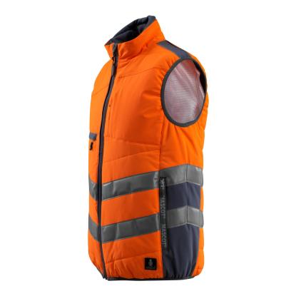 MASCOT SAFE SUPREME Grimsby vintervest, hi-vis orange/mørk marine