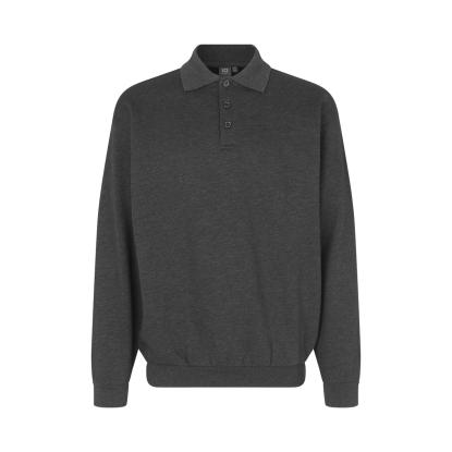 ID 0601 polosweatshirt, klassisk, grafit melange
