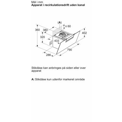 Siemens iQ300 væghængt emhætte LC87KFN60, sort, 80 cm