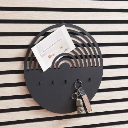 Millex rund memotavle til akustikpaneler, mat sort, Ø30 cm
